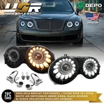 Facelift Dual Led Drl Projector Black Headlight For 04-10 Bentley Flying Spur. Fixed Price $1699.95.