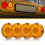 4 7" Round Amber 36-LED Tail Light; School Bus Transit Vehicles Refuse Hauler. Fixed Price $62.69.