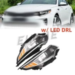 Pair For 2016 2017 2018 Kia Optima Led Headlights Headlamp Assembly W/ Drl. Fixed Price $188.99.