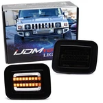 Smoke Full Led White Halo/amber Sequential Blink Front Turn Signal For Hummer H2. Fixed Price $75.09.