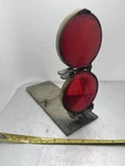 Vintage Stratolite Red With Housing Lot 4 Reflectors Small Crack No 38. Fixed Price $29.88.