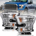 Chrome Headlights Amber Corner Headlamp 2015-2017 Ford F150 F-150 Left+right. Fixed Price $98.23.