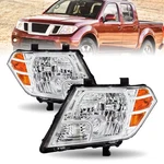 For Nissan Frontier 2009-2021 Chrome Headlights Assembly Amber Corner Lamps Pair. Fixed Price $68.99.