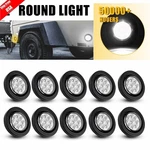 10PC 2.0 Inch Dot Round White Led Trailer Marker Lights With Grommet For Truck. Fixed Price $46.07.