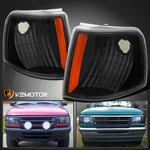 Fits 1993-1997 Ford Ranger Black Corner Lights Bumper Signal Parking Lamps 93-97. Fixed Price $23.38.