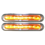 7" Oval Bar Style 9 Led Lights Chrome Side/rear Marker Clearance Truck Trailer. Fixed Price $29.95.