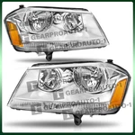 For 2008-2014 Dodge Avenger Headlights Assembly Chrome Housing Amber Corner Lamp. Fixed Price $77.50.