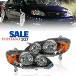 For 2003-2008 Toyota Corolla Clear Lens Headlight Black Headlamps Set Left+right. Fixed Price $165.94.