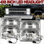 4PC 4X6" Led Headlights Hi/lo For Chevrolet C10 C20 C30 K10 K20 1980-1986 Pickup. Fixed Price $59.89.