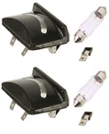 2X License Plate Light 3518672 + 6418 Bulb 1983-1993 For Volvo 240 244 740. Fixed Price $28.95.