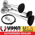 Vixen Horns Train Air 3 Trumpets W/covers Chrome Plated For Truck/car Loud. Fixed Price $71.97.