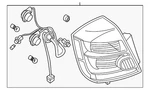 Genuine Nissan Tail Light Assembly 26555-ET80C. Fixed Price $112.30.