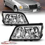 94-00 For Mercedes-benz W202 C-class 4DR Sedan Factory Style Chrome Headlights. Fixed Price $149.99.