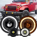 7" Led Headlights TURN+4INCH Fog Combo Kit For 2007-2018 Jeep Wrangler Jk. Fixed Price $99.99.