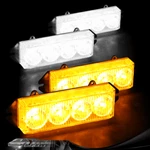 Amber & White 16 Led High Power Exterior Grille Warning Hazard Strobe Light Set. Fixed Price $15.95.