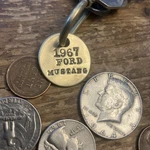 1967 Ford Mustang Solid Brass Key Fob Pony Car. Fixed Price $14.95.