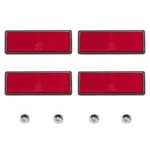 4PCS 1.25" X 3.45" Red Rectangle Plastic Reflective Warning Reflector For Mot.... Fixed Price $10.76.