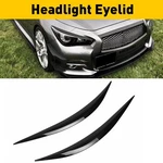 2PCS Gloosy Black Headlight Eyelid Eyebrow Cover For Infiniti Q50 New 2014-23 Eh. Fixed Price $18.99.