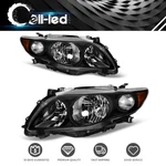 Headlights For 2009 2010 Toyota Corolla Base Xle Black Headlamp Amber Corner. Fixed Price $75.00.