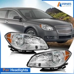 Pair/set Chrome Amber Headlights Assembly For Chevy Chevrolet Malibu 2008-2012. Fixed Price $88.99.