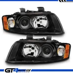 Fit 2002-2005 Audi A4/S4 Black Replacement Projector Headlights Pair Lh+rh. Fixed Price $194.99.