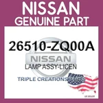 Genuine Nissan 26510-ZQ00A Lamp Assy-licence Plate 26510ZQ00A Oem. Fixed Price $25.88.