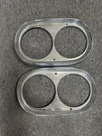 Vintage Ford Head Lamp Bezel Rh 25846 FFD-13052-E Lh 25847 FFD-13064-A. Fixed Price $125.00.