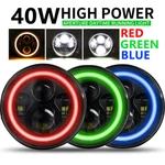 Pair 7" Inch Round Led Headlights Eyes Halo Fit Jeep Wrangler Jk Lj Cj. Fixed Price $45.98.