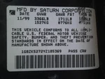 Tail Light Sedan Lid Mounted SL2 Fits 00-02 Saturn Series 433202. Fixed Price $74.99.