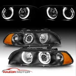 1997-2000 Black Dual Halo Projector Headlights For Bmw E39 5-SERIES 528I/540I. Fixed Price $167.57.