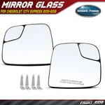 2PCS Front Mirror Glass W/ Power Adjust & Heated For Chevy City Express 15-18. Fixed Price $38.79.