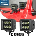2X For 2018-26 Jeep Wrangler Ditch Pods 3" Cree Led Cube Work Light Bar Spot 12V. Fixed Price $35.99.