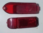 Very Good Pair Rh Lh Mgb Jaguar Oem Lucas Side Marker Light Lenses P1-68 Red. Fixed Price $30.00.