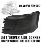 Volvo Vnl Semi 2016-17 Style Bumper Corner Left Side Without Fog Light Cut-out. Fixed Price $139.99.