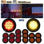 2.5" Round 12 Led Light Truck Trailer Side Marker Clearance Kit 8 Red & Amber. Fixed Price $83.12.