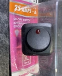 Dorman 84880 Rocker Switch - Round Black Body With Red Led 12V 25A. Fixed Price $7.99.
