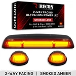 Recon 264155BKHPAM Led Cab Roof Lights Smoked/amber 01-06 Silverado/sierra Hd. Fixed Price $349.95.