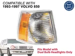 Corner Turn Signal Lights For 1993 - 1997 Volvo 850 Passenger Right Side 6817774. Fixed Price $32.71.