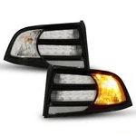 Pair Tail Lights Lamps For Acura Tl 04-08 Halogen Lh Rh Black Housing Clear Lens. Fixed Price $93.99.