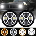 Pair 7 Inch Led Headlights Hi/lo Beam Ford Dodge D300 D200 D100 Pickup Truck. Fixed Price $64.88.