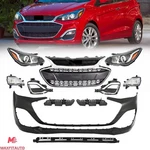 For Chevrolet Spark 2019-2022 Front Bumper Cover W/grille/headlight/fog Lamp Kit. Fixed Price $489.99.