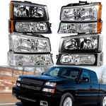 For 2003-2006 Chevy Chevrolet Silverado Avalanche Headlights Bumper Lamps 03-06. Fixed Price $49.29.