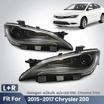 For 2015-2017 Chrysler 200 Halogen Headlights W/o Led Drl With Bulb Left+ Right. Fixed Price $169.99.