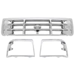 Front Grille W/ Headlight Bezel Kit Lh&rh Ford F150 F250 F350 Bronco 1992-97. Fixed Price $105.50.