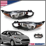 2014-2019 Ford Fiesta Headlights Headlamp Pair Left+right Black. Fixed Price $157.99.