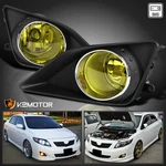 Fits 2009-2010 Toyota Corolla Yellow Bumper Driving Fog Lights Pair Lamps+switch. Fixed Price $37.38.
