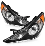 2PCS/PAIR For 2011-14 Hyundai Sonata 2.0T Limited Blk Amber Projector Headlights. Fixed Price $92.99.