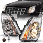 For 2008-2014 Cadillac Cts Chrome Amber Halogen Headlight Headlamp Lh+rh W/bulbs. Fixed Price $123.79.