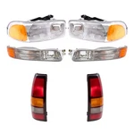 Piece Set Of Headlights, Park Signal & Tail For 2004-2006 Sierra. Fixed Price $165.40.