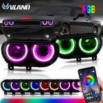 Rgb Led Headlights For 2008-2014 Dodge Challenger Vland Projector Front Lamps. Fixed Price $373.99.